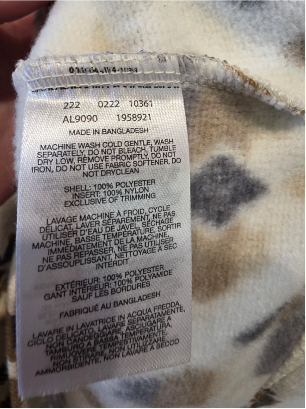 Columbia Sweater Weather Fleece Hooded Quarter Zip Sz S Cream Aztec Outdoor Hike - Picture 14 of 14